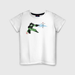 Футболка хлопковая детская Васаби, цвет: белый
