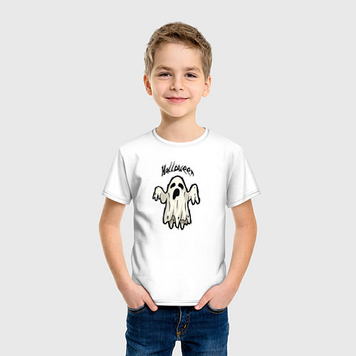 Детская футболка Хеллоуин / Белый – фото 3