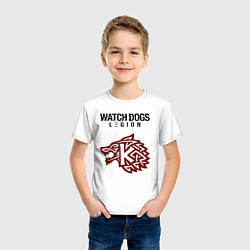 Футболка хлопковая детская Преступность Watch Dogs Legion, цвет: белый — фото 2