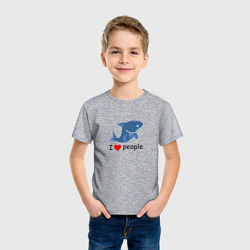Детская футболка Добрая акула / Меланж – фото 3