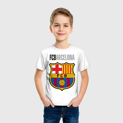 Детская футболка Barcelona FC / Белый – фото 3