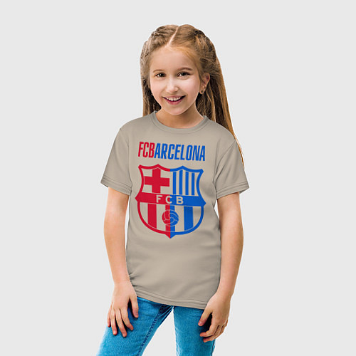 Детская футболка Barcelona FC / Миндальный – фото 4