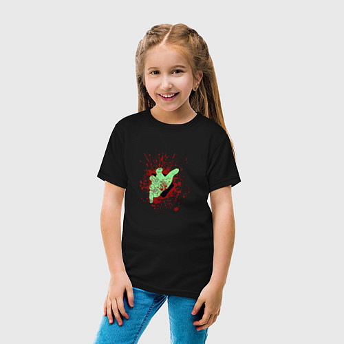 Детская футболка Рука зомби / Черный – фото 4