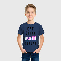 Футболка хлопковая детская Fall Guys, цвет: тёмно-синий — фото 2