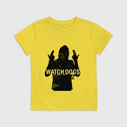 Футболка хлопковая детская Watch dogs 2 Z, цвет: желтый