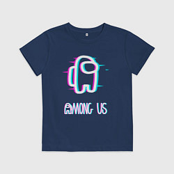 Футболка хлопковая детская Among us, цвет: тёмно-синий