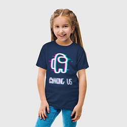 Футболка хлопковая детская Among us, цвет: тёмно-синий — фото 2