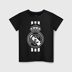 Футболка хлопковая детская Real Madrid FC, цвет: черный