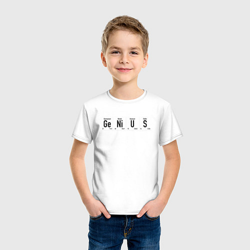 Детская футболка GENIUS / Белый – фото 3