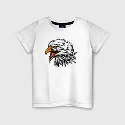 Футболка хлопковая детская Орёл, цвет: белый