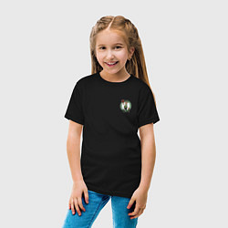 Футболка хлопковая детская Бостон Селтикс, цвет: черный — фото 2