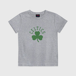 Футболка хлопковая детская Boston Celtics, цвет: меланж