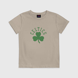 Футболка хлопковая детская Boston Celtics, цвет: миндальный