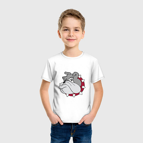 Детская футболка Грозный питбуль / Белый – фото 3