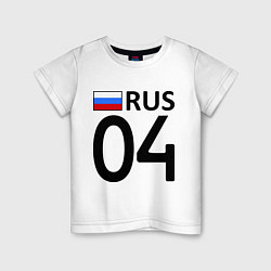 Футболка хлопковая детская RUS 04, цвет: белый