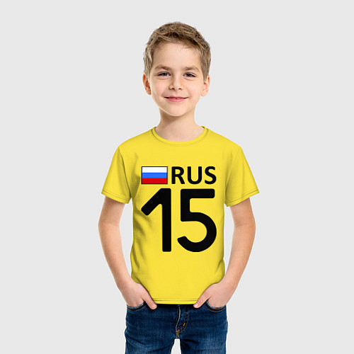 Детская футболка RUS 15 / Желтый – фото 3