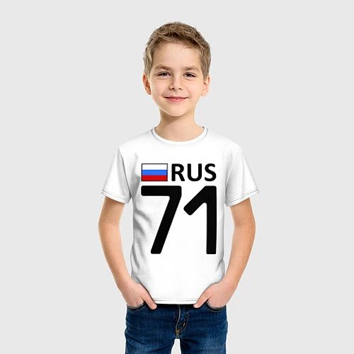 Детская футболка RUS 71 / Белый – фото 3