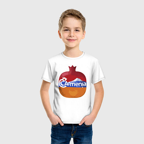 Детская футболка Армения / Белый – фото 3