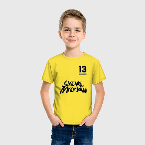 Детская футболка Slava Marlow / Желтый – фото 3