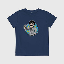 Футболка хлопковая детская Борат Fallout Boy, цвет: тёмно-синий