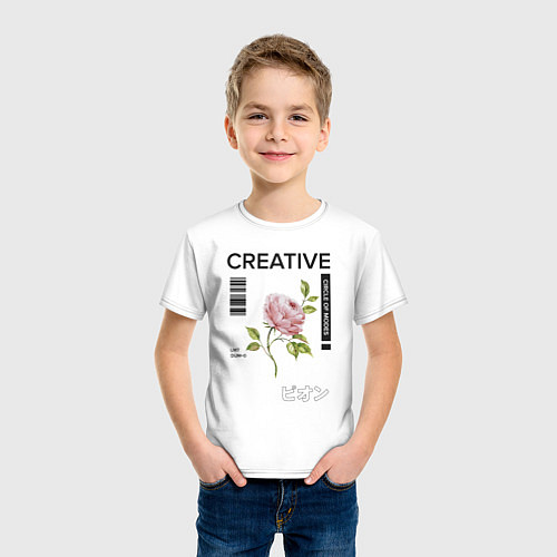 Детская футболка CREATIVE / Белый – фото 3