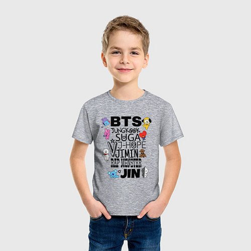 Детская футболка BTS BT21 / Меланж – фото 3