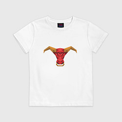 Футболка хлопковая детская Bull, цвет: белый