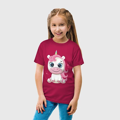 Детская футболка Unicorn Kid / Маджента – фото 4