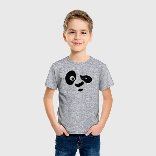 Детская футболка Панда / Меланж – фото 3