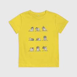 Футболка хлопковая детская ЙОГА ОТ ИНОСКЕ, цвет: желтый