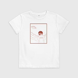 Футболка хлопковая детская Radiohead, цвет: белый