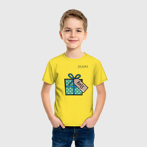 Детская футболка Друзья Подарок Ross / Желтый – фото 3