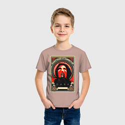 Футболка хлопковая детская DARK Тьма, цвет: пыльно-розовый — фото 2