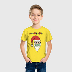 Футболка хлопковая детская Ho-ho-ho, цвет: желтый — фото 2