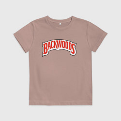 Футболка хлопковая детская BACKWOODS, цвет: пыльно-розовый