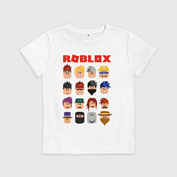Футболка хлопковая детская ROBLOX, цвет: белый