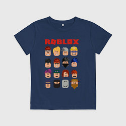 Футболка хлопковая детская ROBLOX, цвет: тёмно-синий