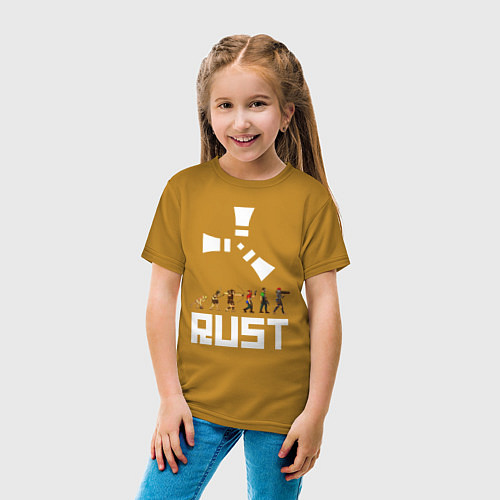 Детская футболка RUST / Горчичный – фото 4