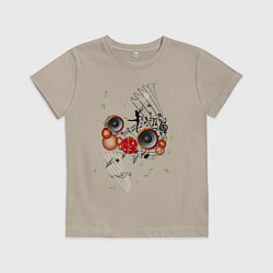 Футболка хлопковая детская Музыка, цвет: миндальный