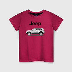 Футболка хлопковая детская Jeep, цвет: маджента