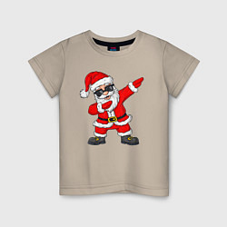 Футболка хлопковая детская Dabing Santa, цвет: миндальный
