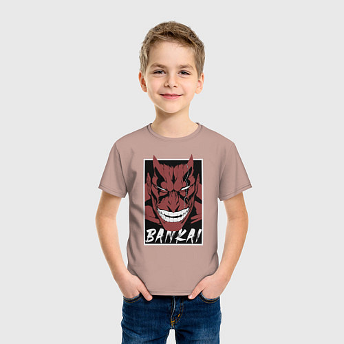Детская футболка Кенпачи Банкай / Пыльно-розовый – фото 3