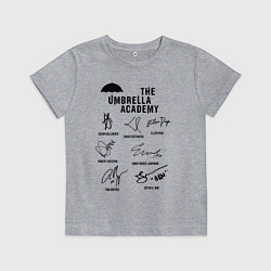 Футболка хлопковая детская АК АМБРЕЛЛА АВТОГРАФЫ АКТЁРОВ, цвет: меланж