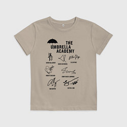 Футболка хлопковая детская АК АМБРЕЛЛА АВТОГРАФЫ АКТЁРОВ, цвет: миндальный
