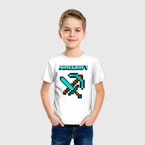 Детская футболка Minecraft / Белый – фото 3
