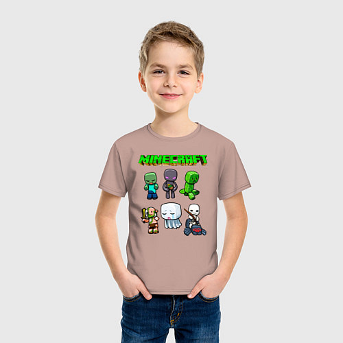 Детская футболка Minecraft / Пыльно-розовый – фото 3
