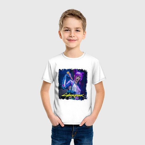 Детская футболка CYBERPUNK 2077 Z / Белый – фото 3