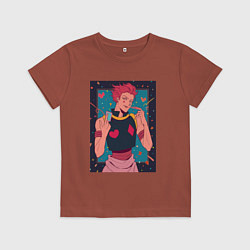 Футболка хлопковая детская Hisoka Morow Hunter x Hunter, цвет: кирпичный