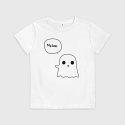 Футболка хлопковая детская My boo, цвет: белый