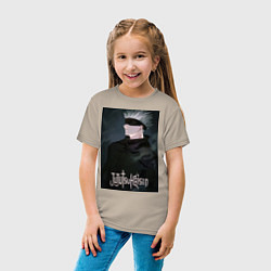 Футболка хлопковая детская Сатору, цвет: миндальный — фото 2